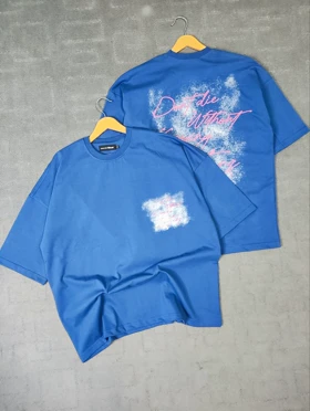 تیشرت DAIRTY آبی خزه ای سایز XxL (توضیحات توجه کنید راهنمای سایز)