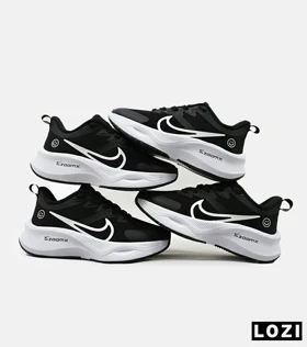 کفش کتانی مردانه و زنانه مشکی سفید مدل 4602 NIKE zoom x smile