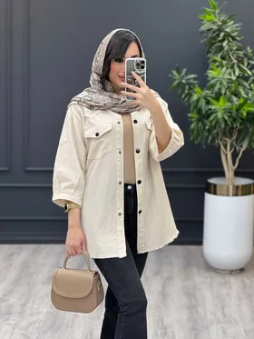 مانتو شومیزی دوجیب ریش دار