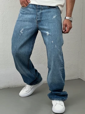 شلوار جین مردانه نیم بگ