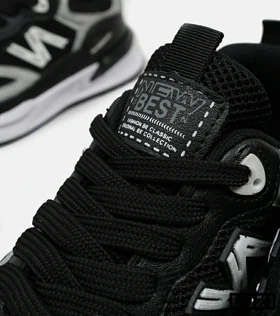 کفش کتانی مردانه مشکی طوسی NEW BALANCE yg niubailun