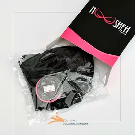 ست مخملی مشکی فنردار برند نوشه پوش