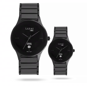ساعت مچی ست لاکسمی بند استیل مشکی کد Laxmi 85107/6