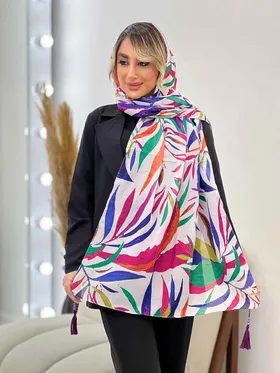 شال طرح برگ سوزنی