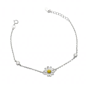 دستبند نقره بابونه کد 351258