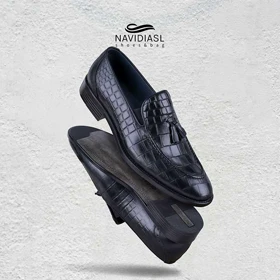 کفش مردانه چرم کلاسیک کد 7016011