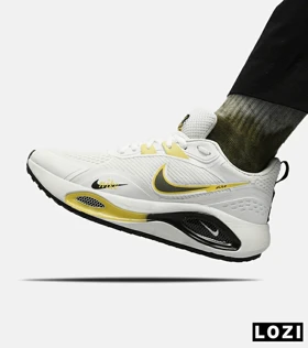 کفش کتانی مردانه و زنانه سفید زرد Nike air zoom max
