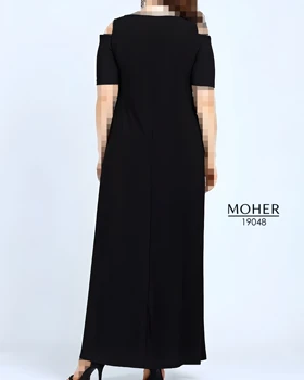 لباس مجلسی زنانه سایز بزرگ مشکی شانه‌باز