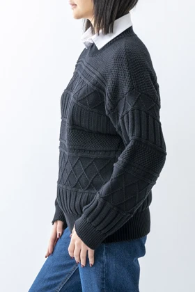 بافت آستین بلند طرحدار زنانه