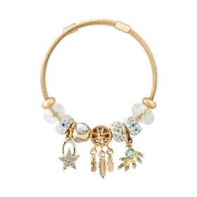 دستبند دخترانه پاندورا دریم کچر (طلایی سفید)