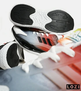کفش کتانی مردانه سفید مشکی نارنجی ADIDAS bonce running DISC