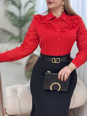 شومیز دانتل آیناز 2877