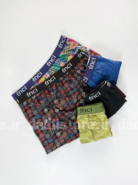 شورت نخ پنبه پادار مردانه اینجی Inci سایز XXL
