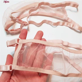 ست شورت و سوتین زنانه فنردار برتا گلبهی کد 5108-4032-P به همراه نگهدارنده جوراب