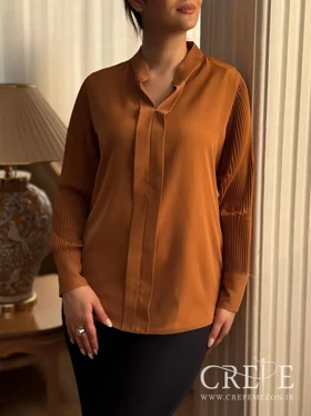 شومیز دوپیله آستین پلیسه