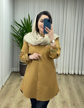 مانتو شومیزی گلدوزی کد 2064
