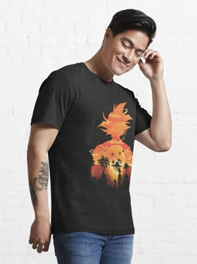 تیشرت دراگون بال تیشرت Dragon Ball طرح Goku Beautiful Sunset SKY