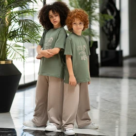 ست تیشرت آستین کوتاه وشلوارک لانگ/کد:1053