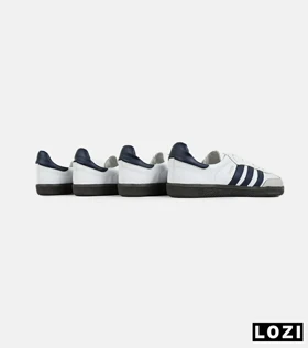 کفش کتانی مردانه و زنانه سفید سرمه ای ADIDAS Samba مدل 7005