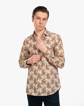 پیراهن مردانه چاپی گل‌دار کد 1775