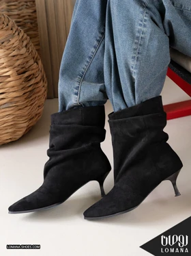 بوت پاشنه وارداتی چروک لومانا - کد 2575