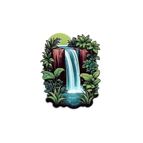 استیکر پارچه و لباس پاد آفرین مدل آبشار کد 532