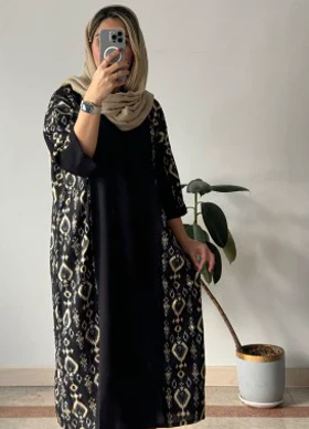 پیراهن مانتویی آوین مشکی