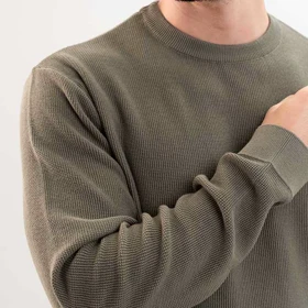 پلیور بافت یقه گرد رگولارفیت مردانه - 03252158