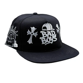 کلاه کپ مشکی بک فیت مدل BADBOYS