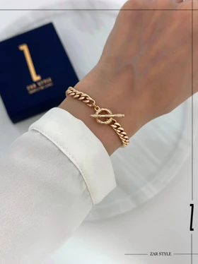 دستبند کارتیه مرواریدی قفل تی