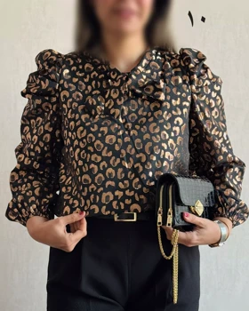 شومیز حریر آستین پفی 6