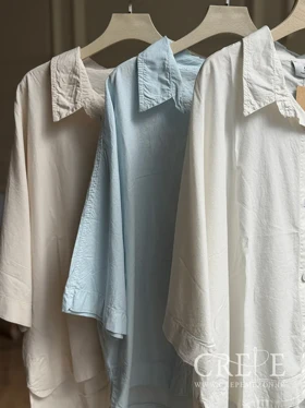 شومیز پوپلین آستین کوتاه