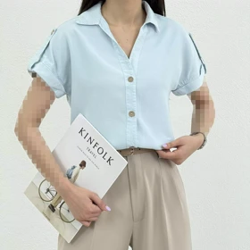 شومیز زنانه آستین افتاده