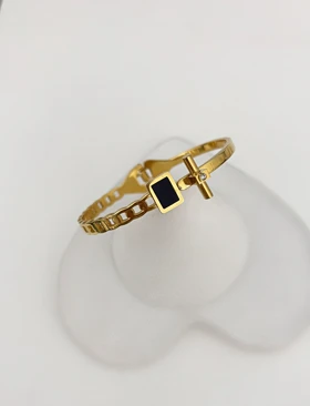 دستبند استیل دخترانه صدف رنگی 841