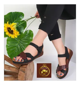 صندل طبی زنانه تابستانی چسبی برگی