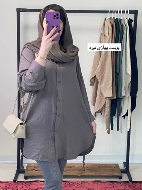 مانتو قواره دار و جلو دکمه دار