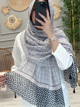 0257-شال طرحدار ژابیز