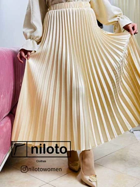 دامن پلیسه ساتن مجلسی (5500)