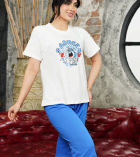 ست تیشرت و شلوارک زنانه کد115