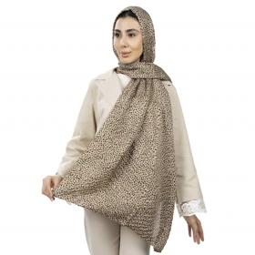 شال پلیسه طرح خال ریز زنانه - 39251735