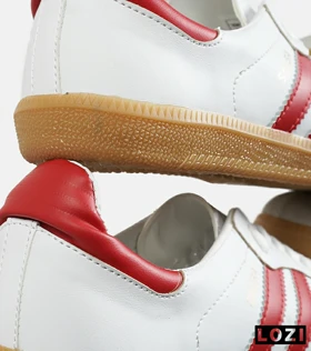 کفش کتانی مردانه و زنانه سفید قرمز ADIDAS Samba مدل 4233