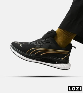 کفش کتانی ورزشی مشکی طلایی مردانه و زنانه PUMA مدل 4532