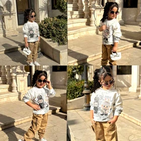 بلوز شلوار اسپرت بچه گانه لبوبو با شلوار کتان