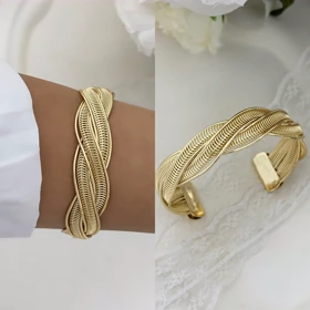 النگو تک پوش طرح طلا زنانه 955