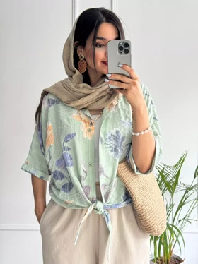 شومیز گره‌ای گندم
