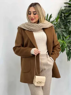 پالتو یقه انگلیسی پشت چاک
