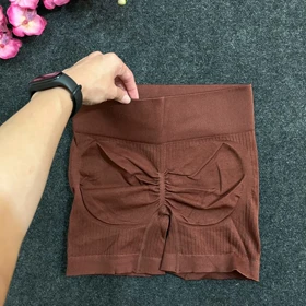 شورتک کبریتی پشت کشدار اعلا (قهوه ای)