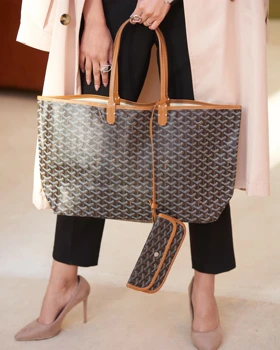 کیف گویارد (Goyard) بزرگ 50125 (مشکی قهوه ای)