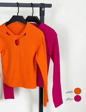 بلوز یقه نواری پهن کد : 391121
