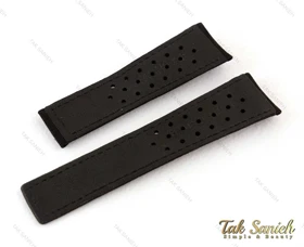 بند ساعت مچی تگ هویر جیر مشکی Tag-Strap-3612-G